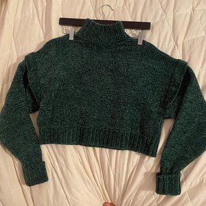 Urban Outfitters Forrest Green Turtle Neck Crop Sweater